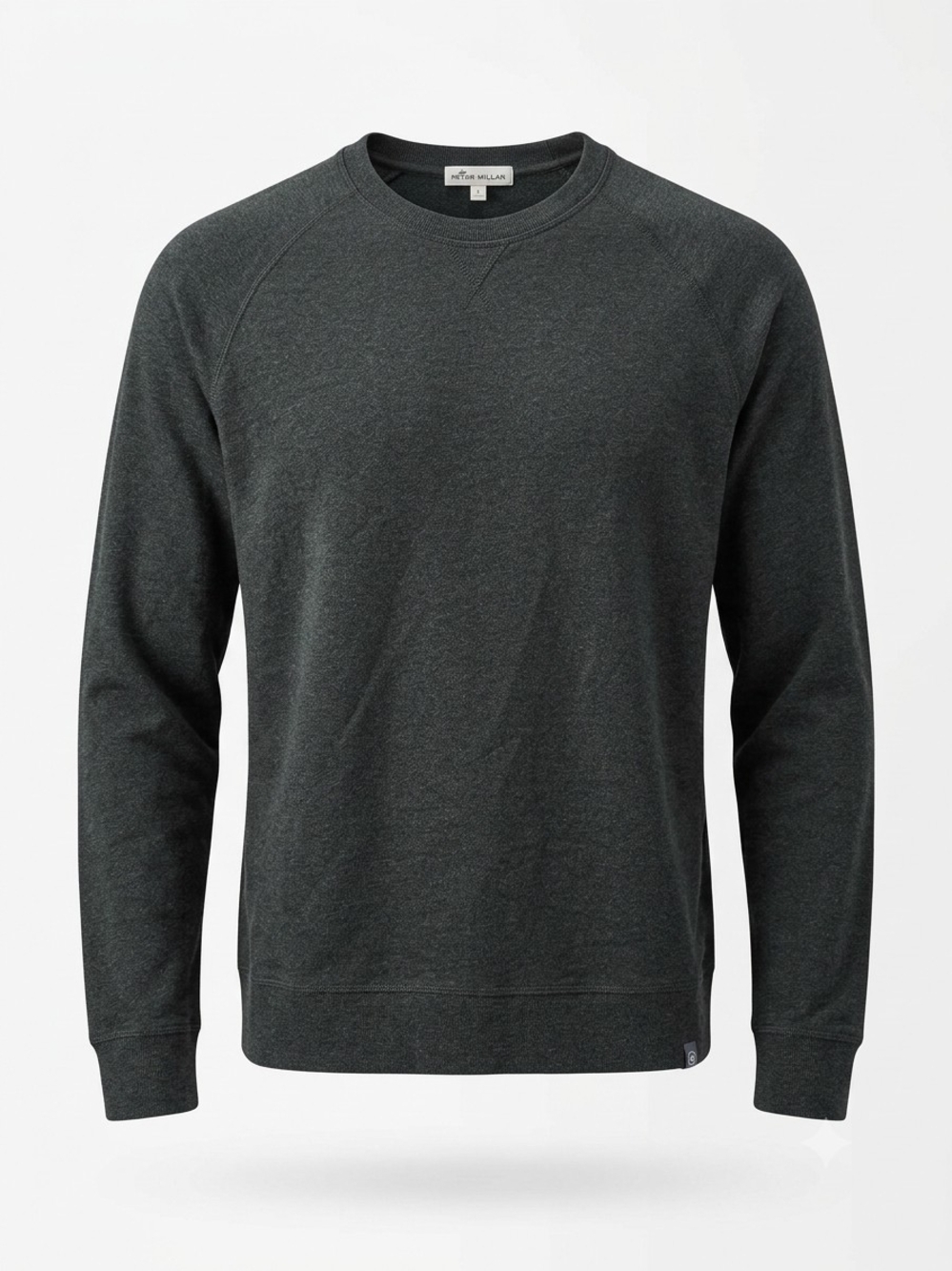 Peter Millar Men's Dark Charcoal Grey Crew neck sweatshirt. Sz S MF22K44